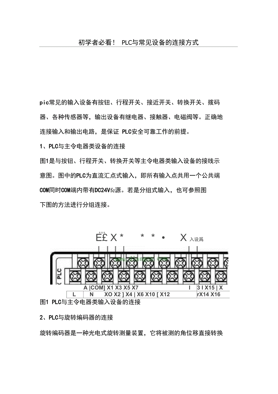 初学者必看!PLC与常见设备连接方式_第1页