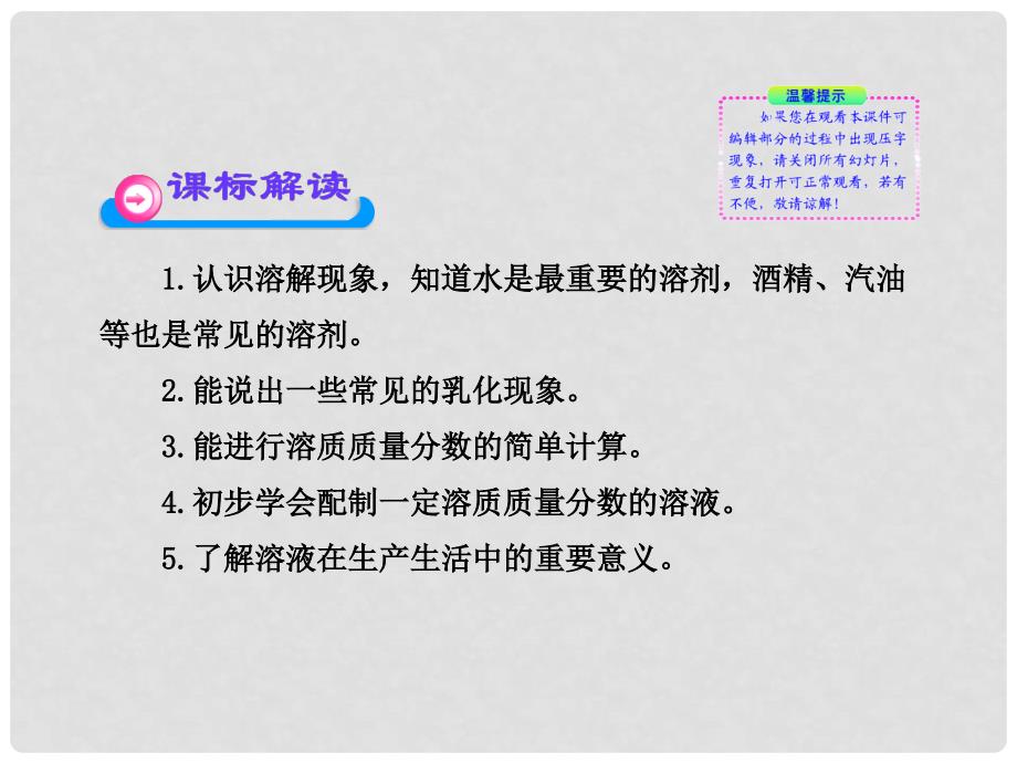 山东省滨州市邹平实验中学九年级化学 2.3.1 物质在水中的溶解课件 人教新课标版_第3页