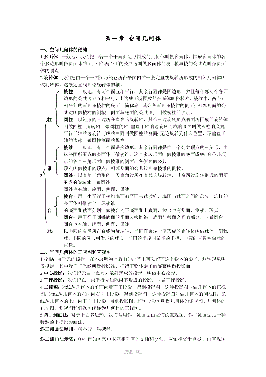 高中数学必修二知识点总结_第1页