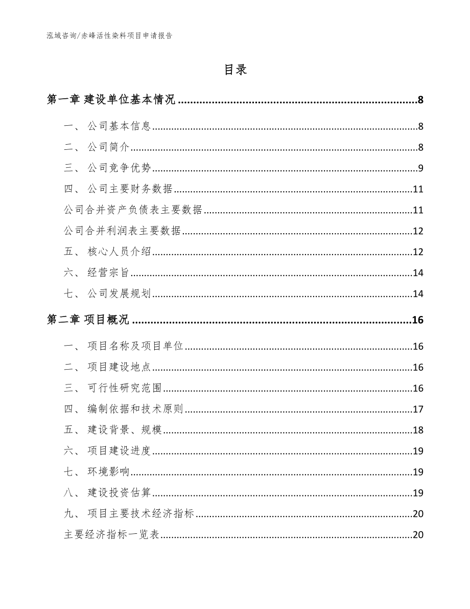 赤峰活性染料项目申请报告模板范本_第2页