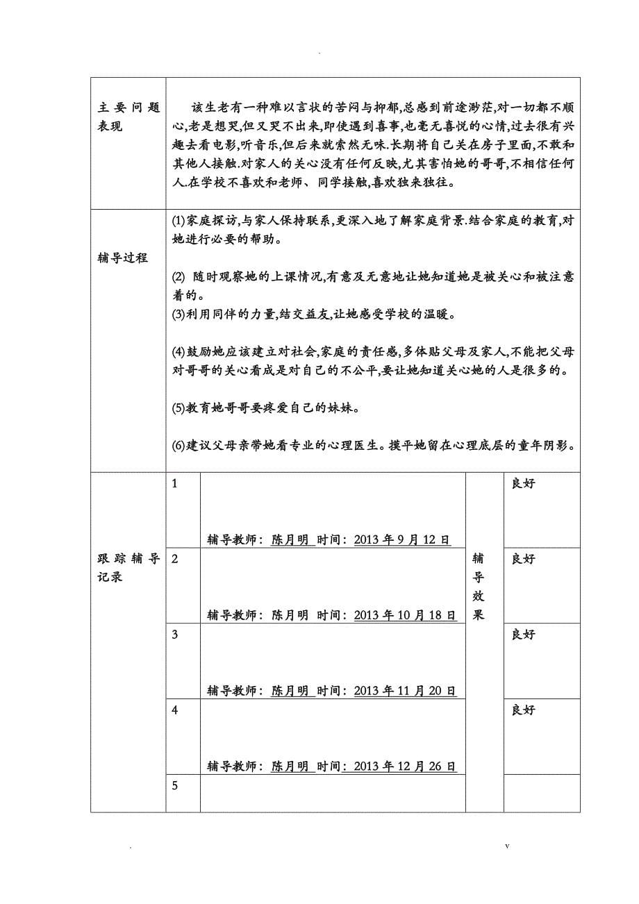 特殊问题学生记录表_第5页