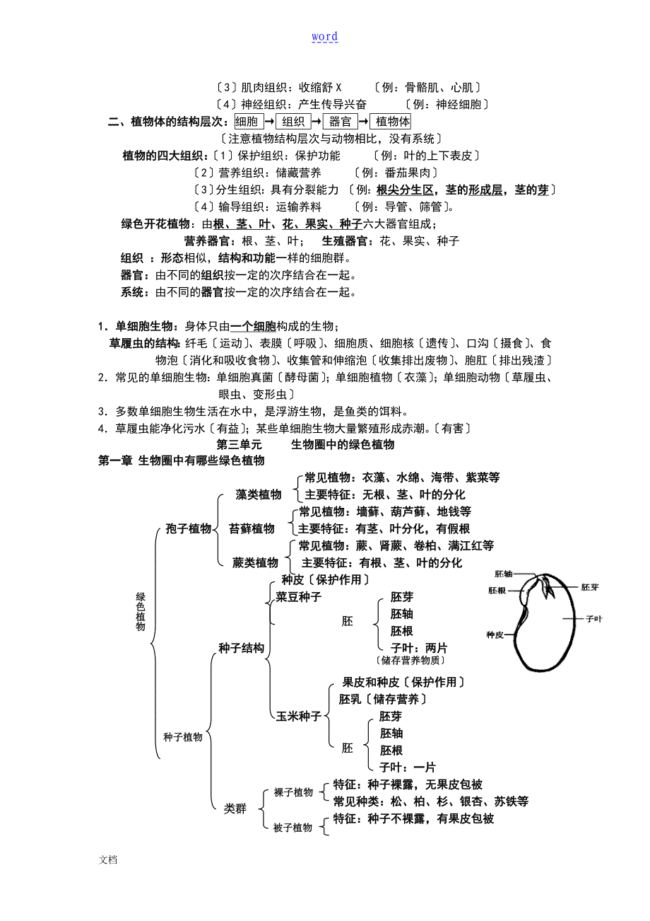 人教版初中生物知识点汇总情况_第4页