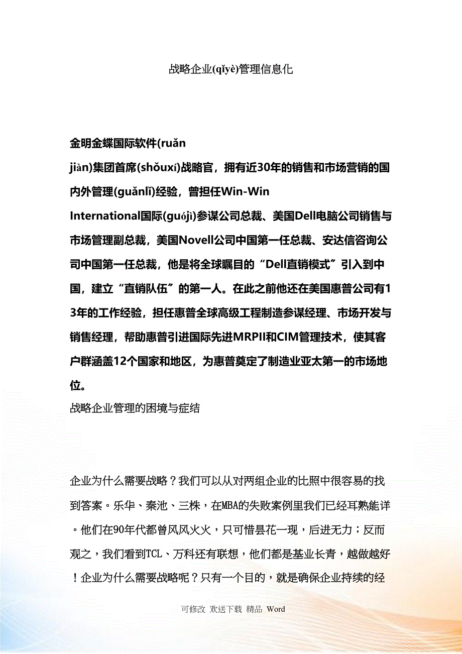 战略企业管理信息化_第1页