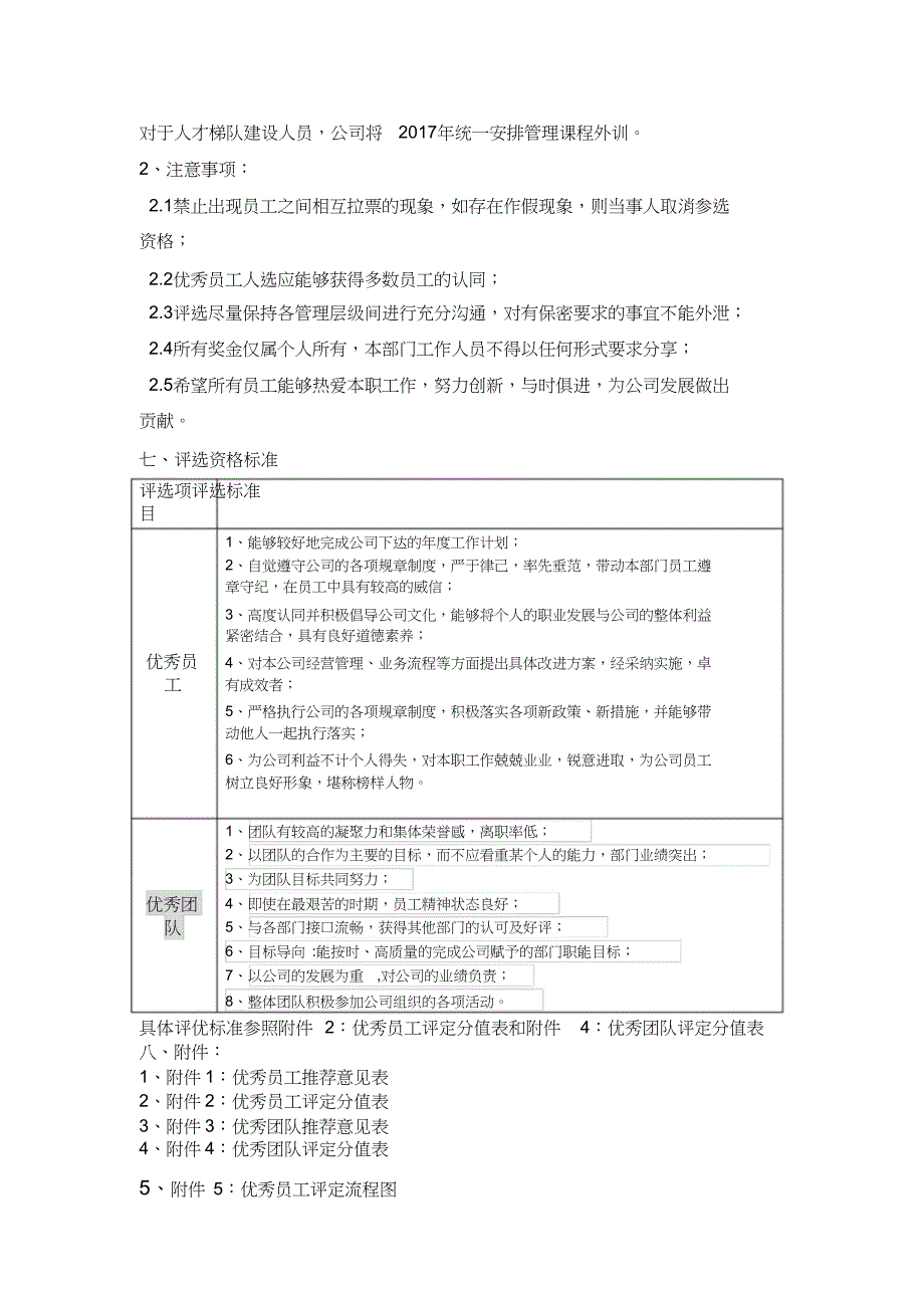 公司年度优秀员工评比方案（完整版）_第2页