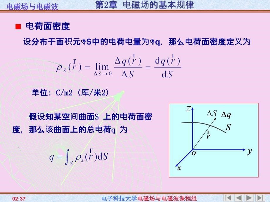 电子科技大学2C电磁场与电磁波第二章电磁场的基本规律ppt课件_第5页