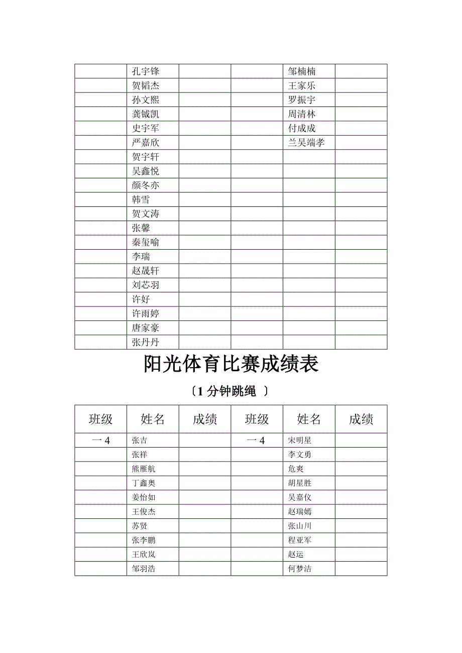 阳光体育比赛表格_第3页