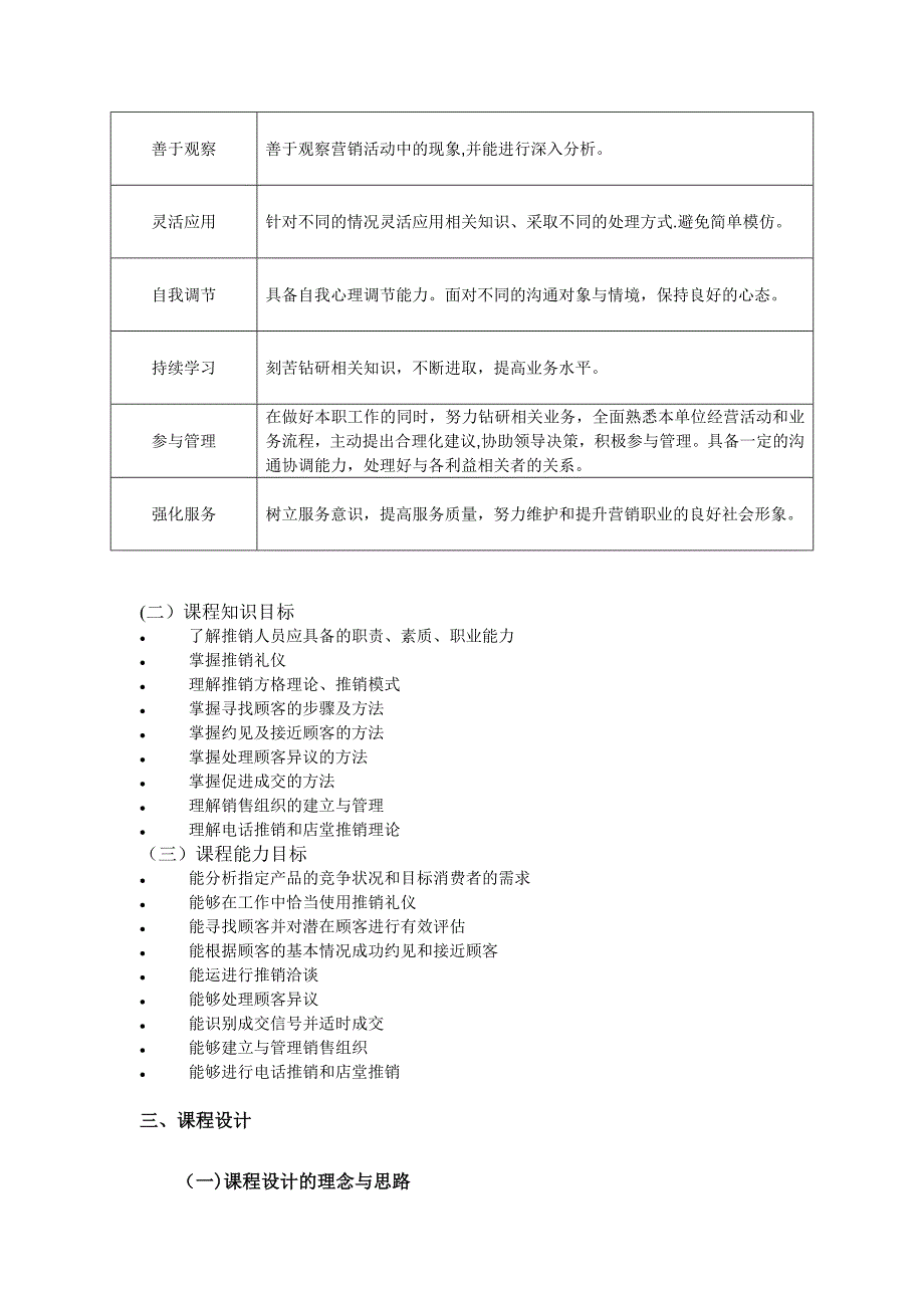 《现代推销技术》课程标准(电商)_第3页