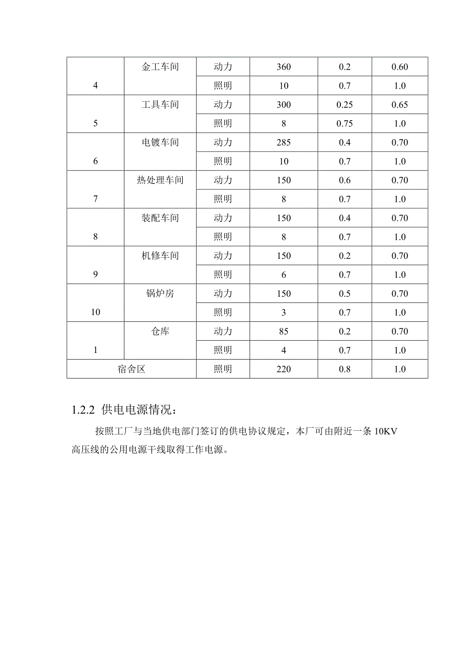 10kV工厂供电设计毕业设计_第4页