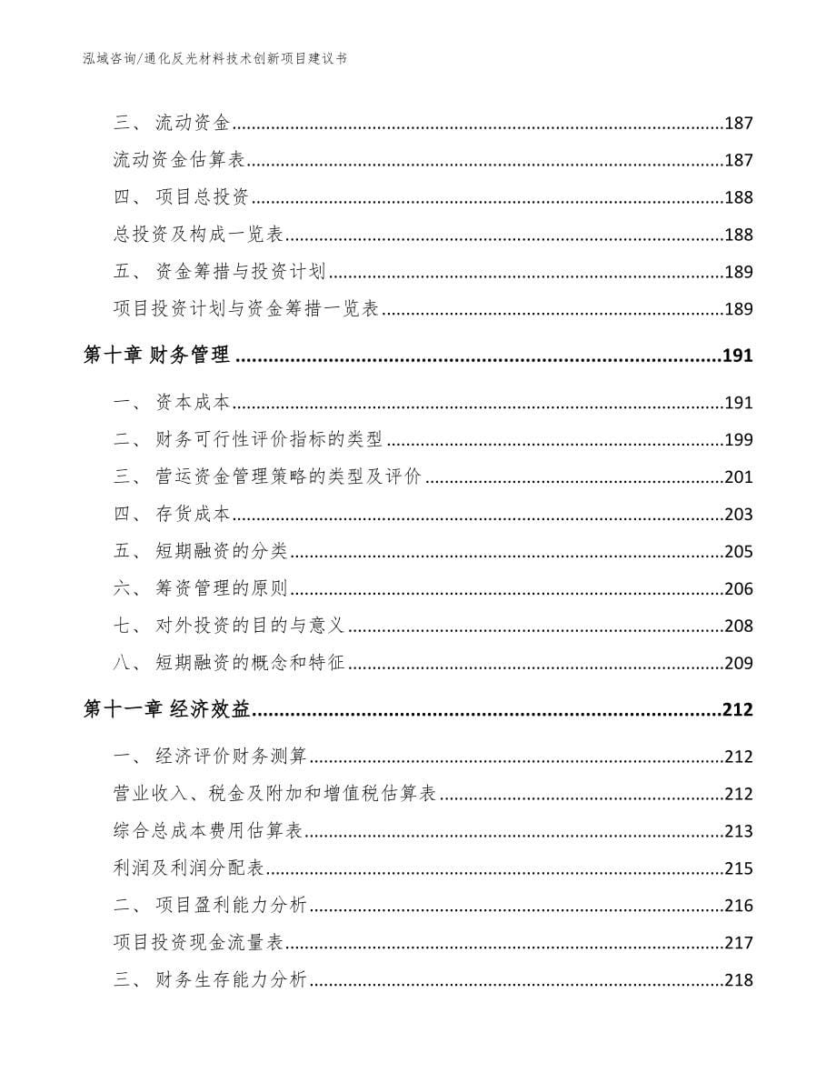 通化反光材料技术创新项目建议书_模板_第5页