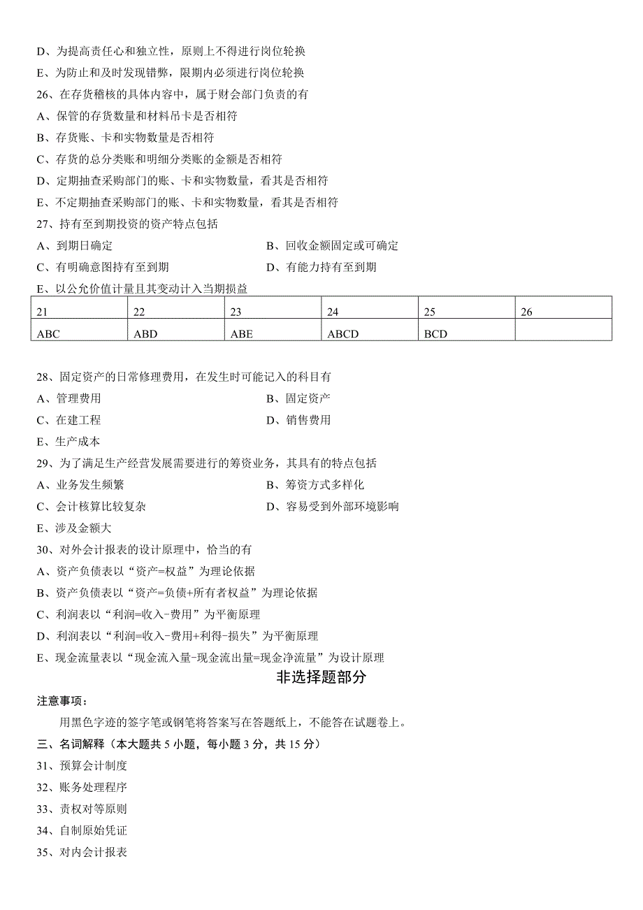 自考会计制度设计试题_第4页