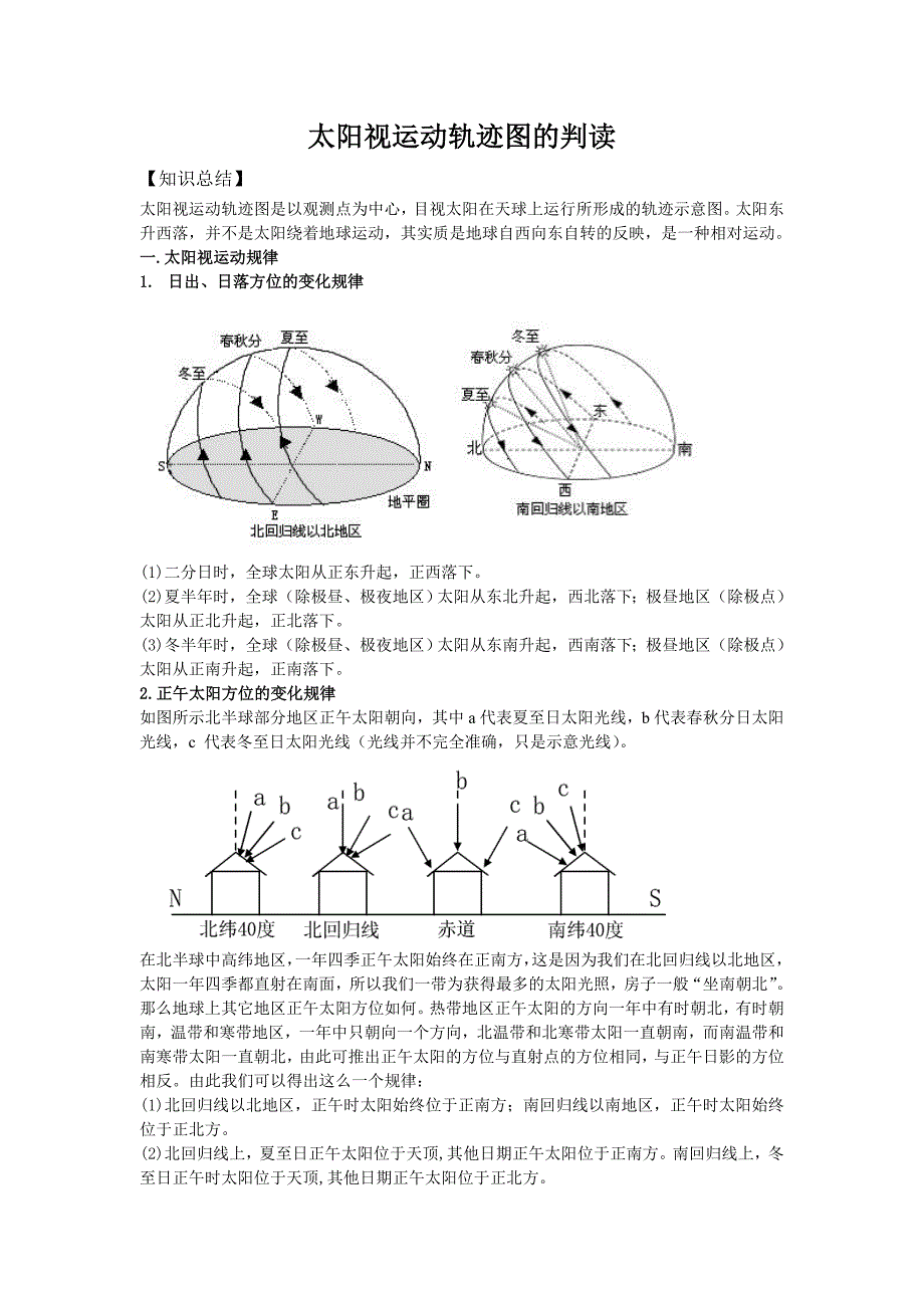 太阳视运动轨迹图的判读_第1页