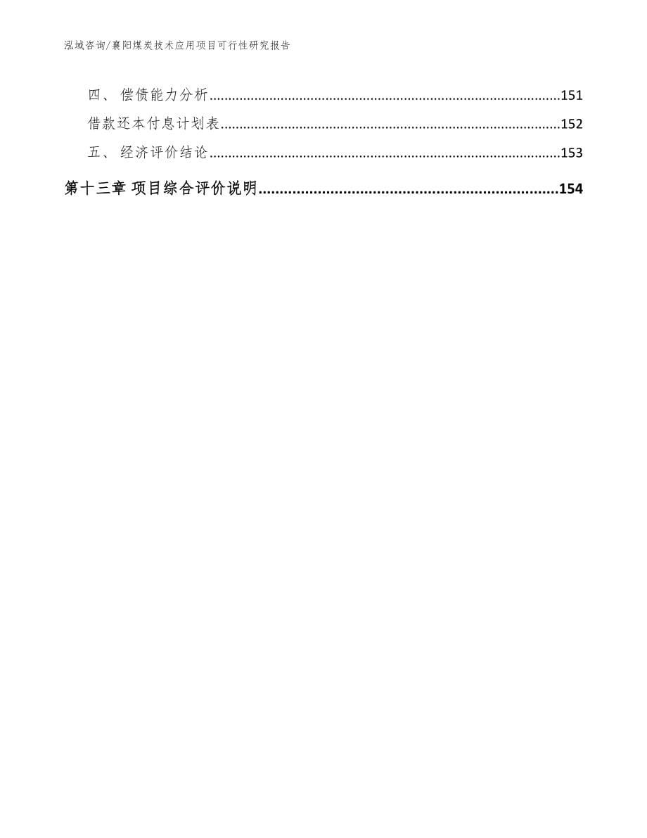 襄阳煤炭技术应用项目可行性研究报告（模板范本）_第5页