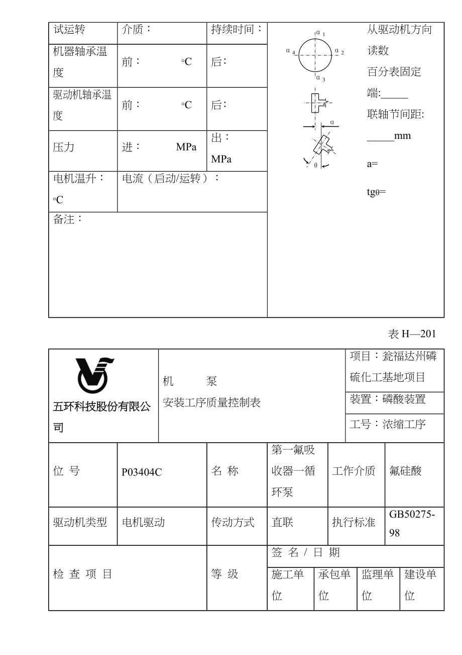 机泵安装工序质量控制表_第4页