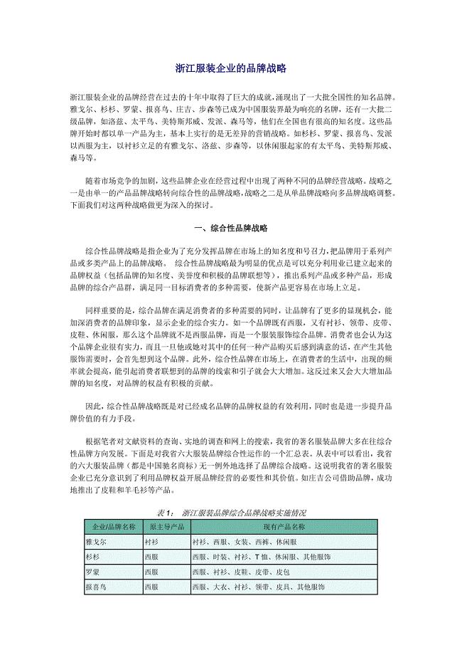 浙江服装企业的品牌战略.doc