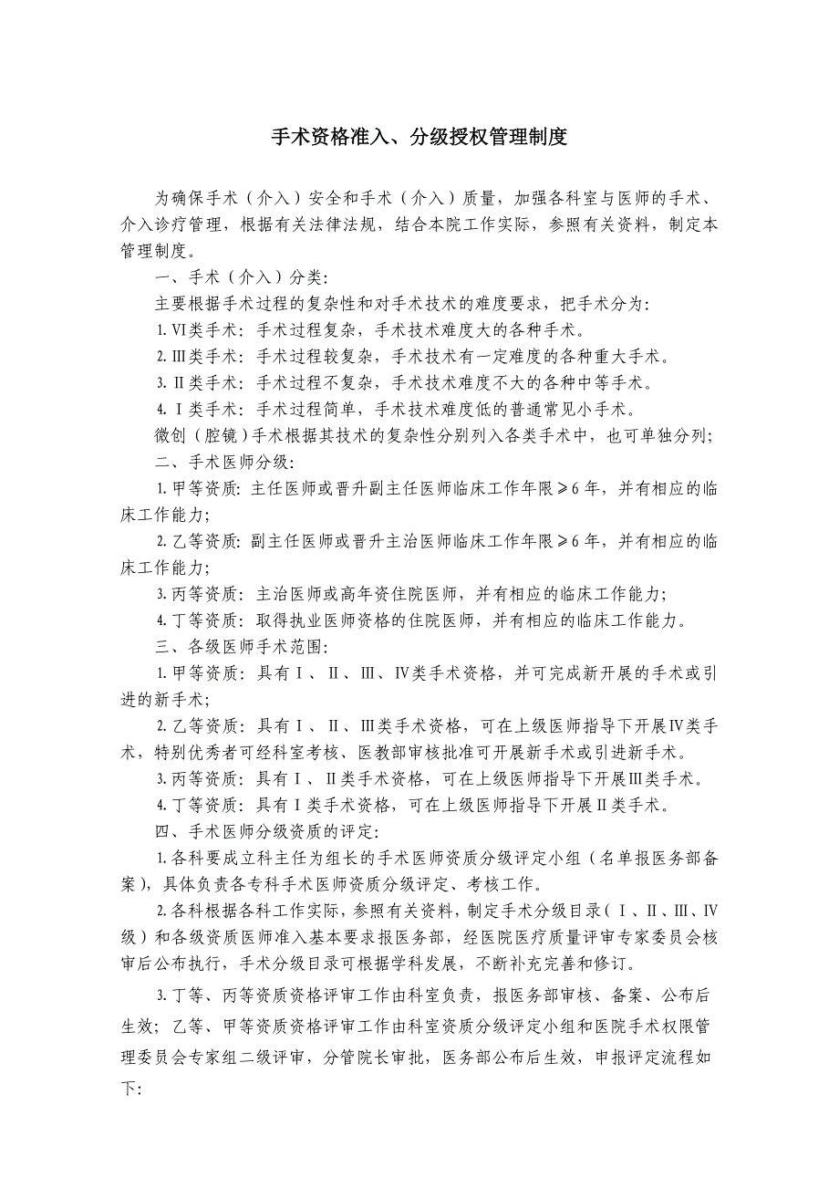 手术(介入)资格准入、分级授权管理制度_第1页