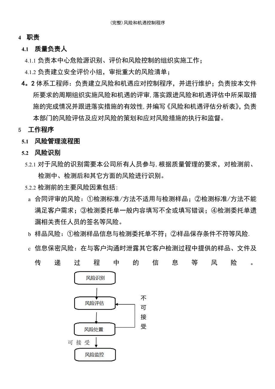 (最新整理)风险和机遇控制程序_第4页