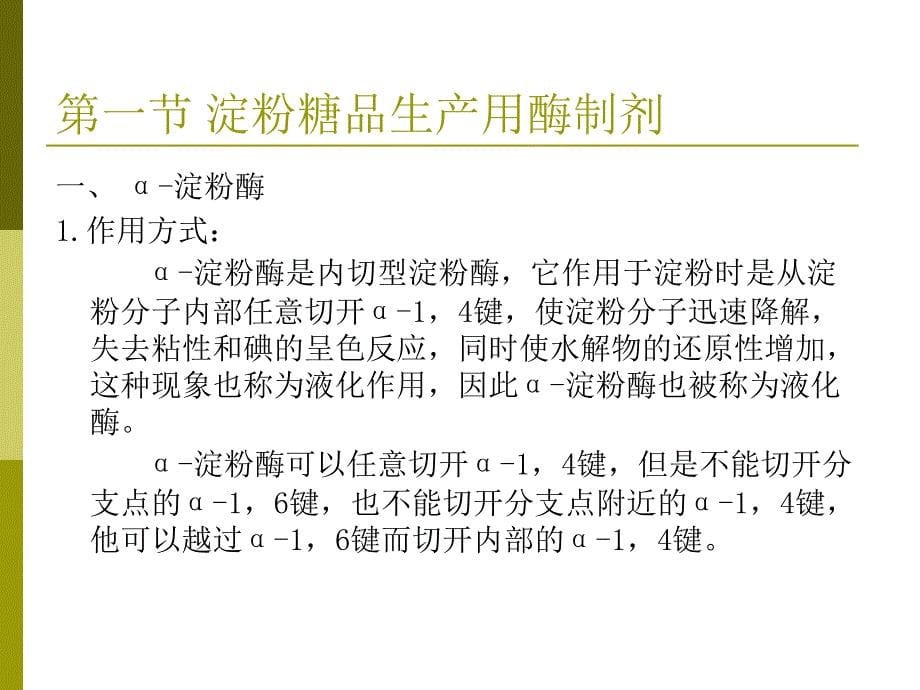 第四部分酶法淀粉糖双酶法液化糖化生产技术教学课件_第5页