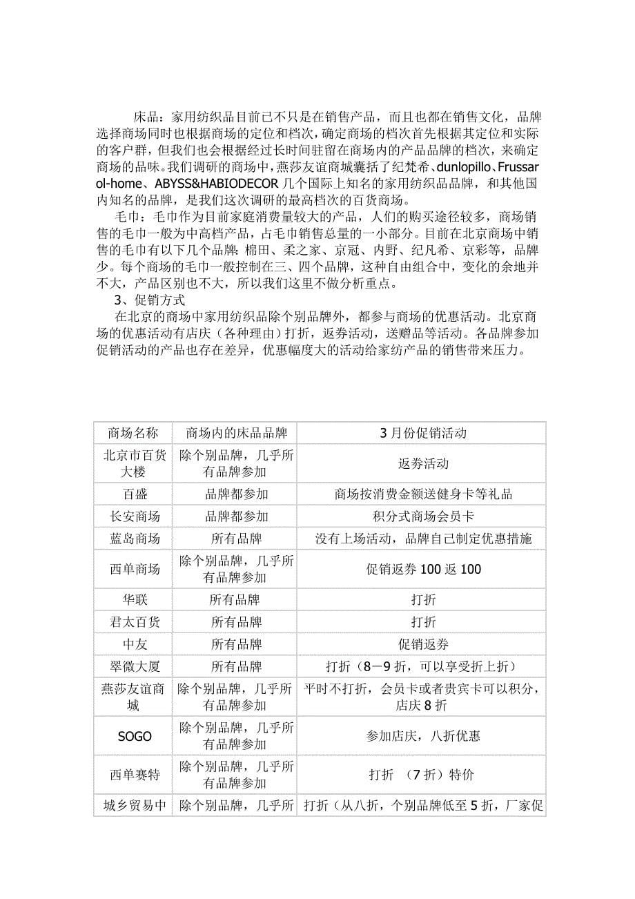 北京家用纺织品市场整体状况_第5页