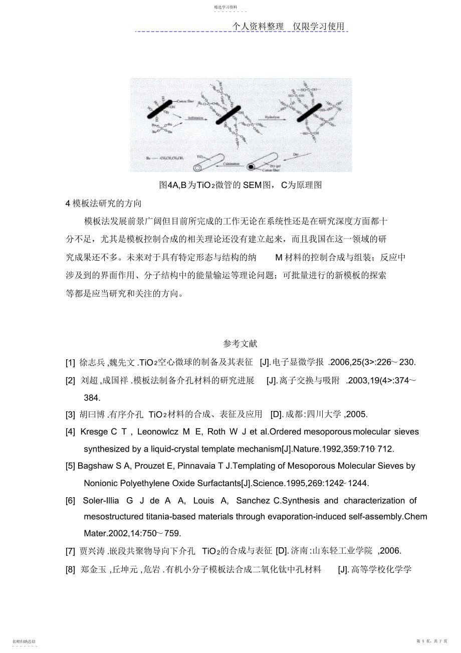 2022年模板法制备TiO光催化剂研究报告进展_第5页