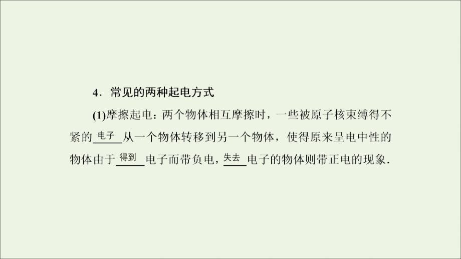 2019高中物理 第一章 静电场 1 电荷及其守恒定律课件 新人教版选修3-1_第5页