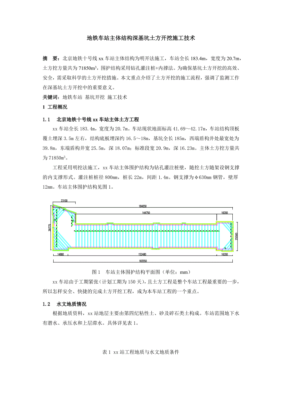 地铁车站主体土方开挖施工技术_第1页