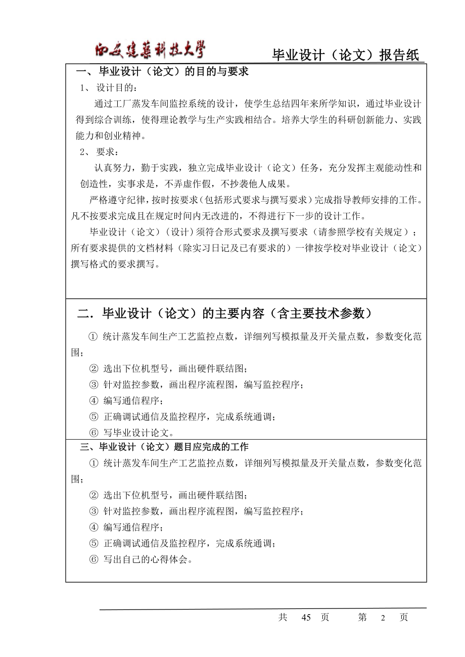 毕业设计论文工厂蒸发车间监控系统设计软件开发与设计_第2页