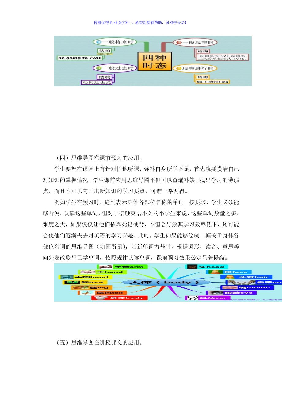 浅谈思维导图在小学英语教学中的应用Word编辑_第5页