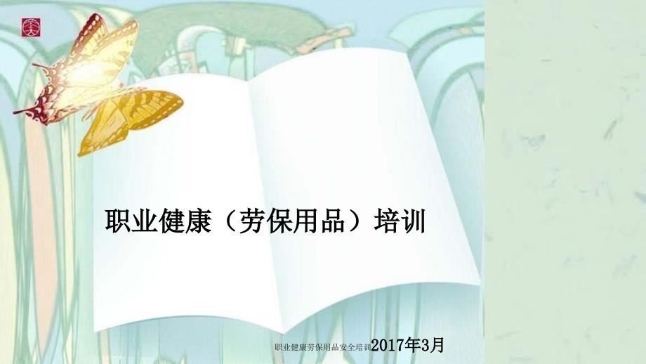 职业健康劳保用品安全培训课件_第1页