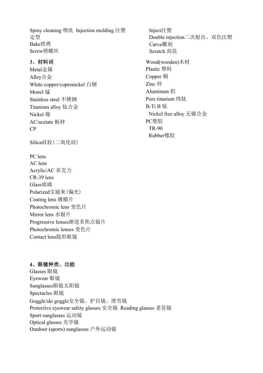 眼镜行业词汇 2_第2页