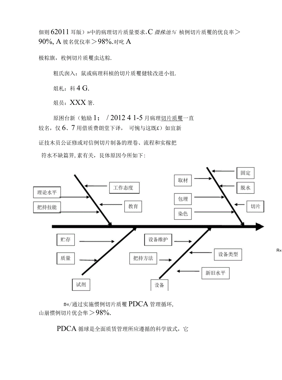 病理科常规切片(HE切片)质量PDCA管理循环案例示范_第4页