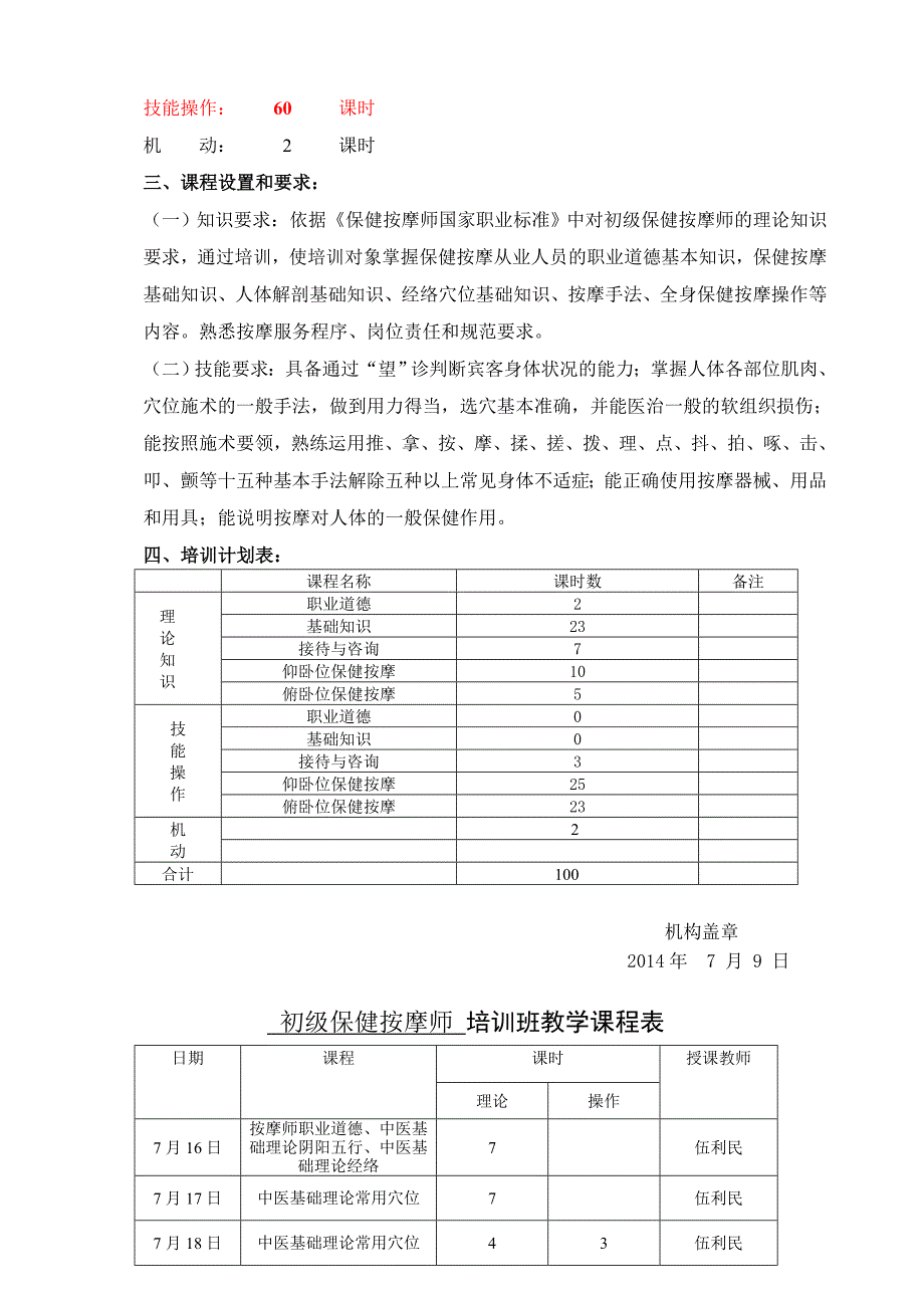 中医保健按摩教学计划_第4页