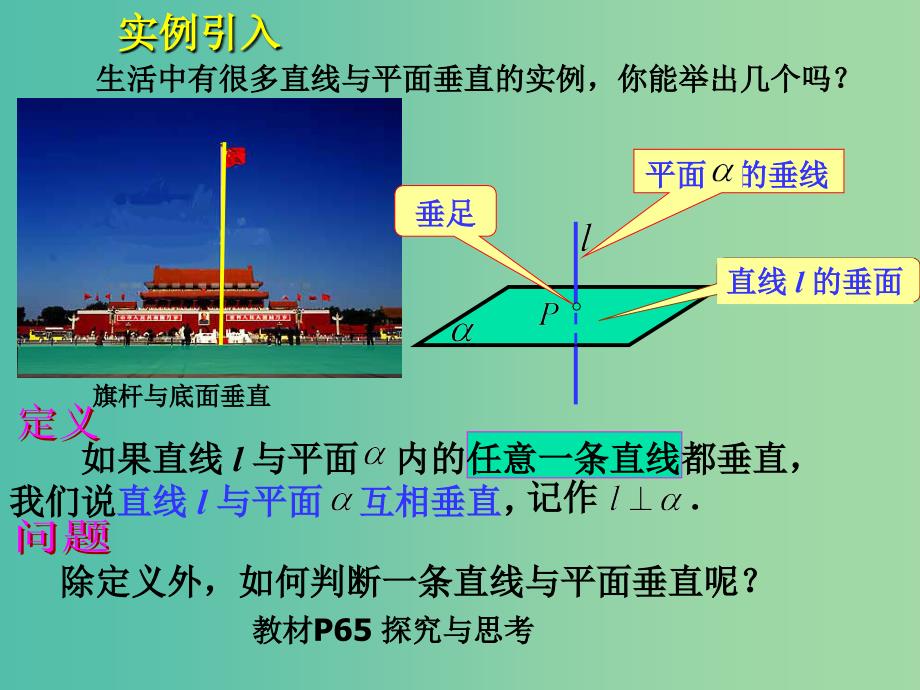 高中数学 2.3.1 直线与平面垂直的判定课件 新人教版必修2.ppt_第2页