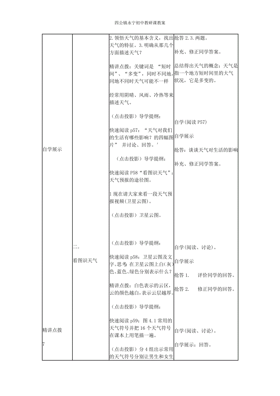 七年级地理《天气》第一课时教案_第2页