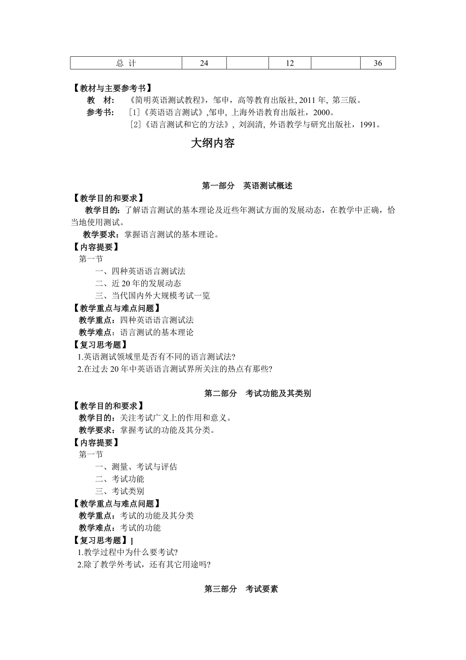 3英语测试理论及方法课程教学大纲_第2页