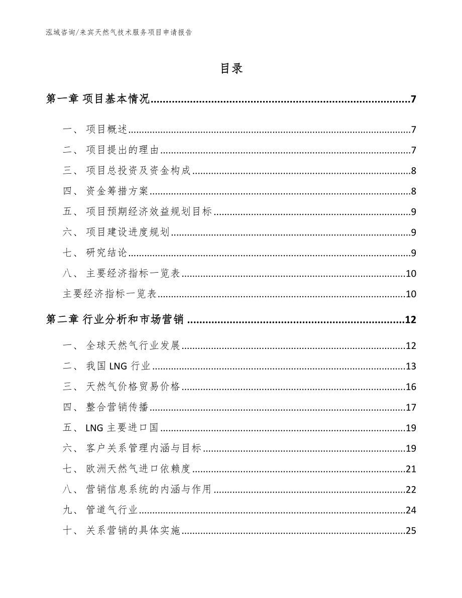 来宾天然气技术服务项目申请报告_第2页