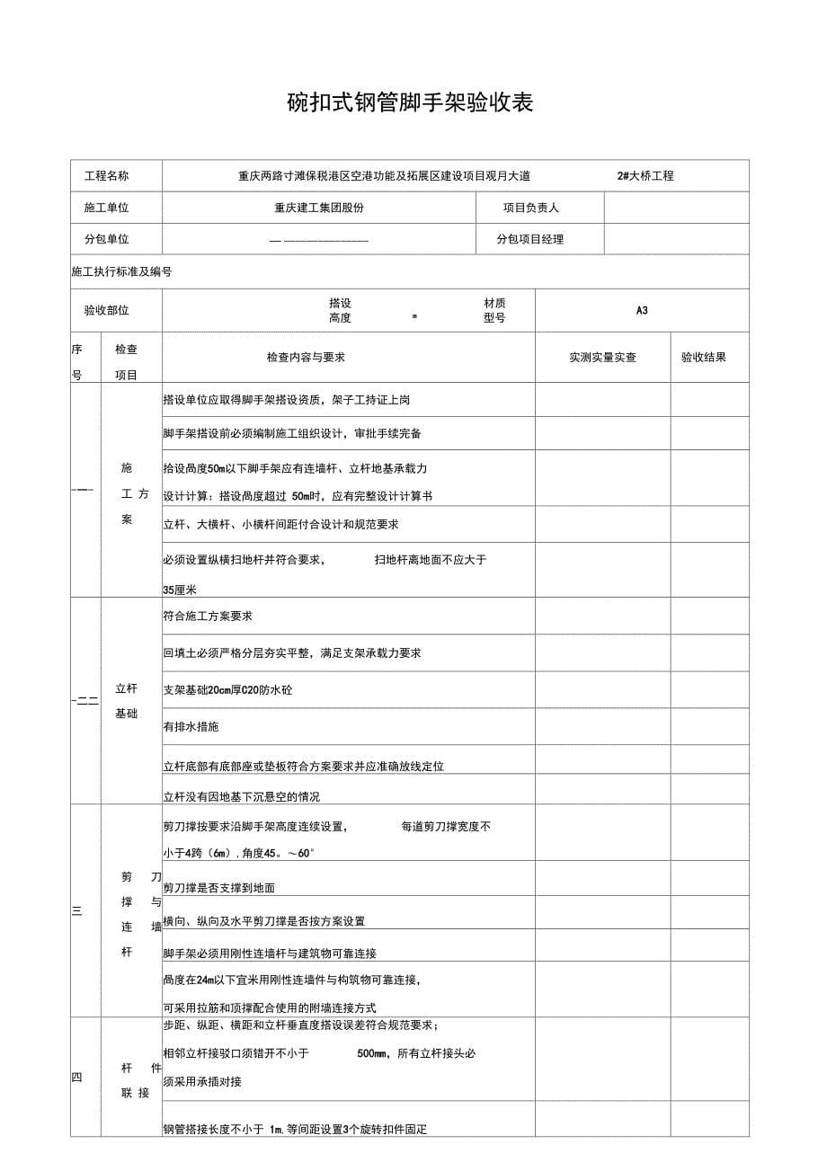 模板支架检查验收表正式版_第5页