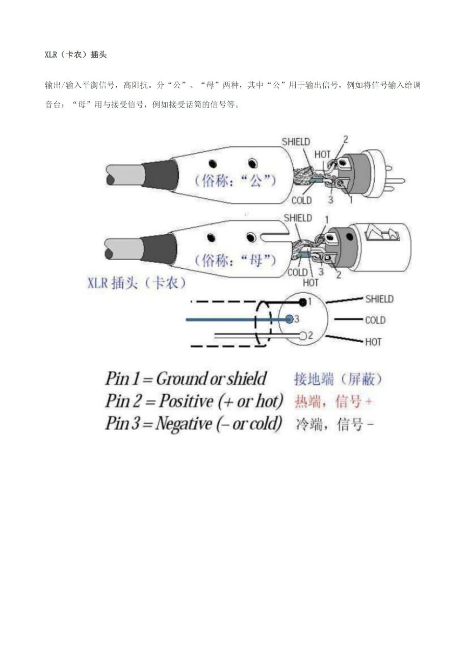 卡侬头与6.35插头平衡接法_第1页