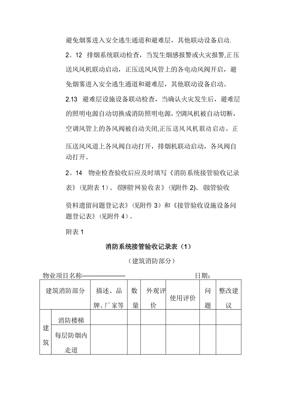 消防物业接管验收标准及配套表格_第4页