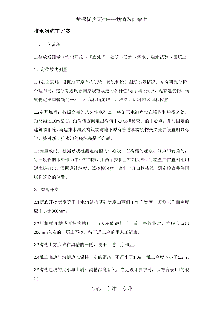排水沟施工方案_第1页