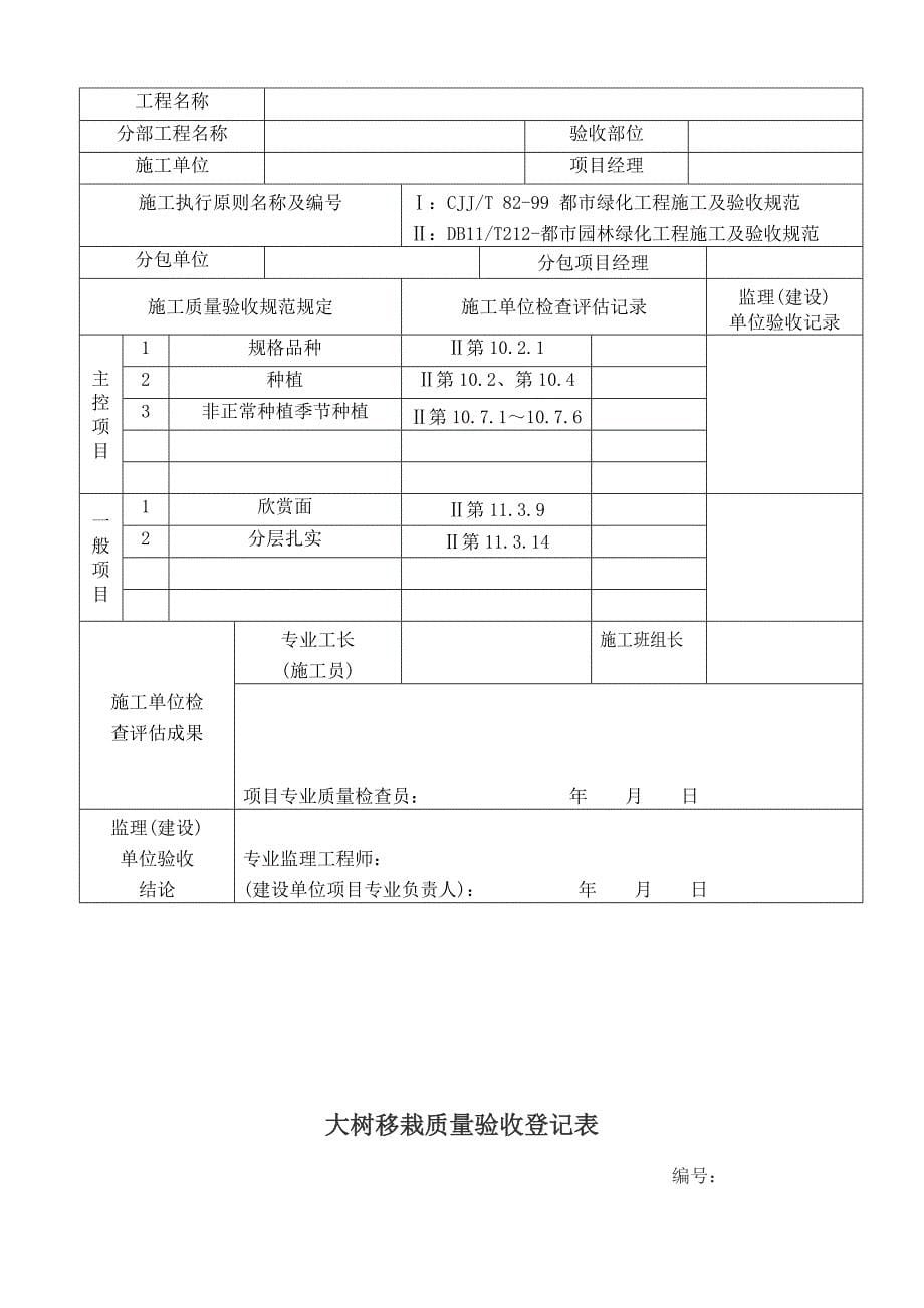 园林绿化工程验收表格_第5页