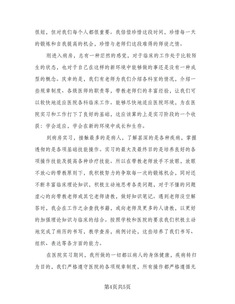 临床医务工作者实习总结（二篇）_第4页