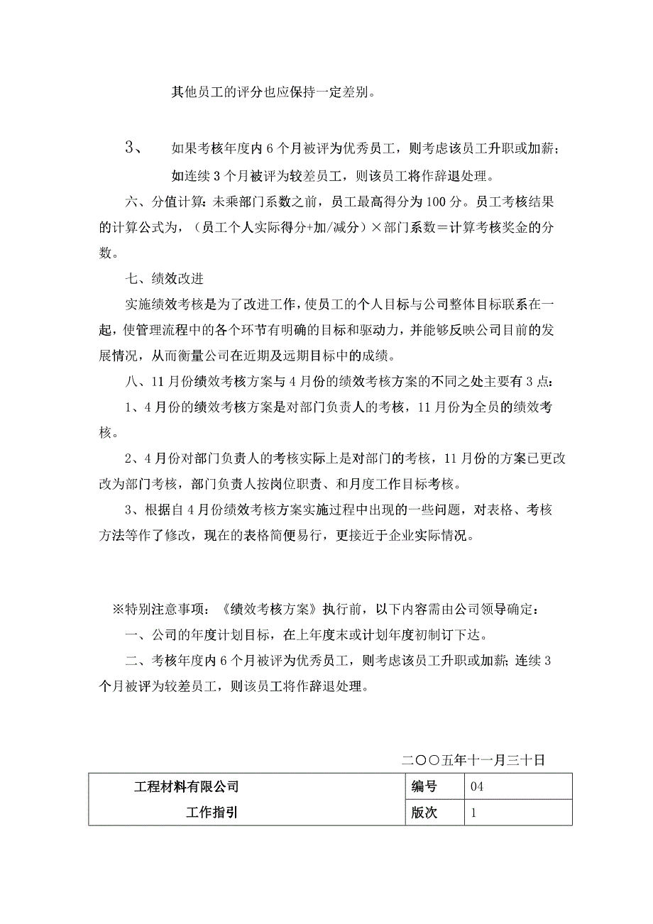 某工程材料公司绩效考核方案_第4页