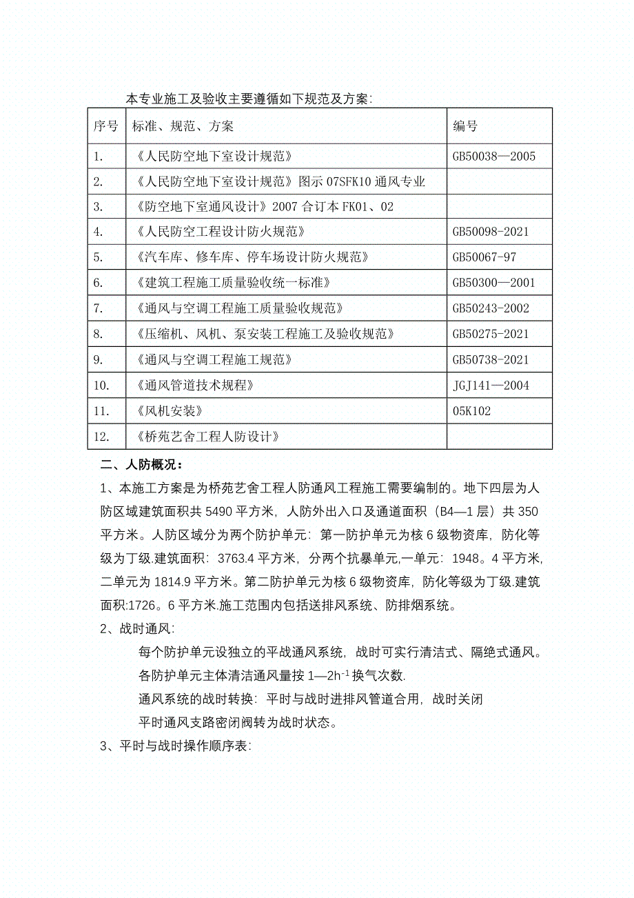 人防通风施工方案正规版_第4页