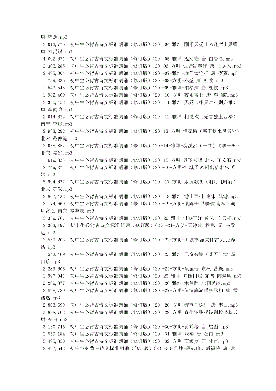 小学至高中古诗文名家朗诵分盘压缩64377.doc_第2页