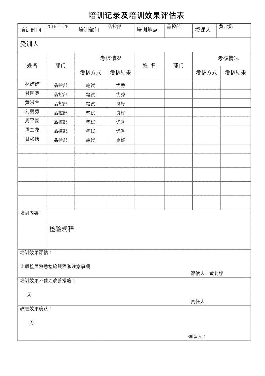 培训记录及培训效果评估表_第3页