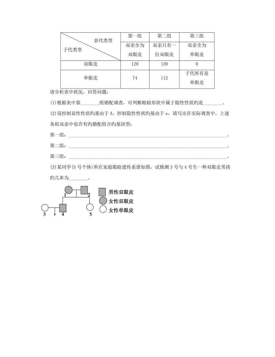 孟德尔的豌豆杂交实验练习题_第5页