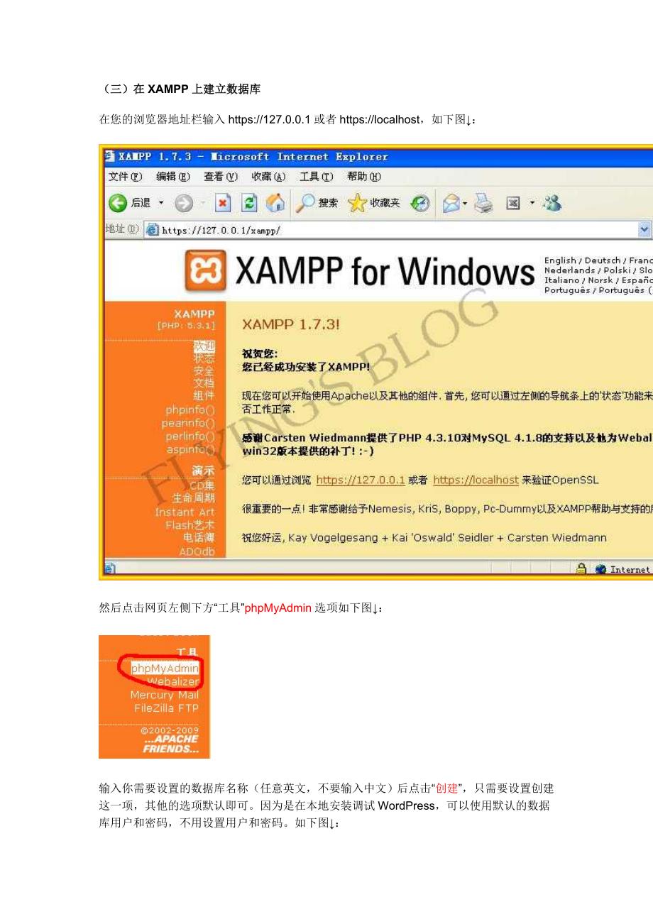 用XAMPP在本地安装调试WordPress【图文教程】.doc_第3页