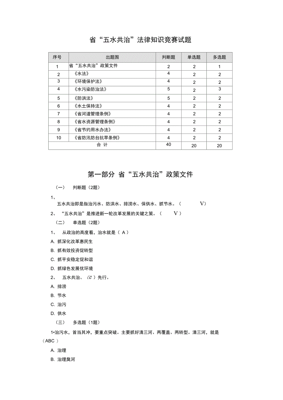 五水共治,法律,竞赛_第1页