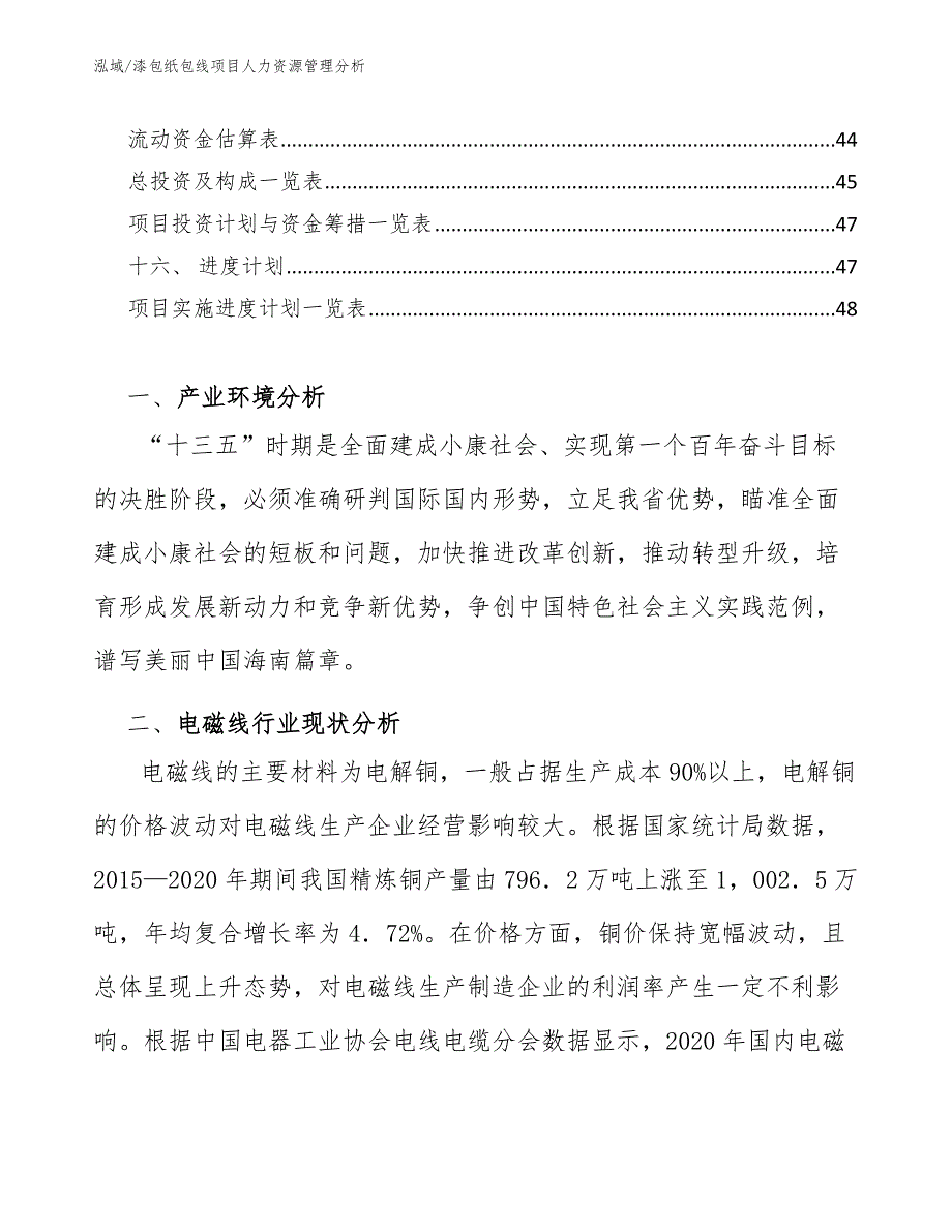 漆包纸包线项目人力资源管理分析【参考】_第2页