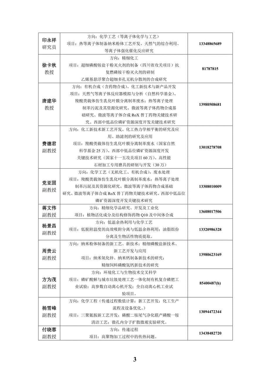 2007年化学工程及工艺专业硕士研究生导师简介.doc_第3页